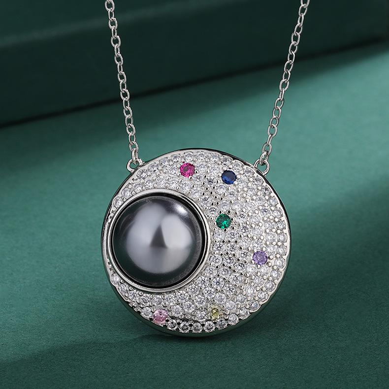 Жемчужное ожерелье 2024 года, новое ожерелье из пресноводного жемчуга, модная подвеска для женщин, премиум-класса, микро-инкрустированная цепочка для ключицы