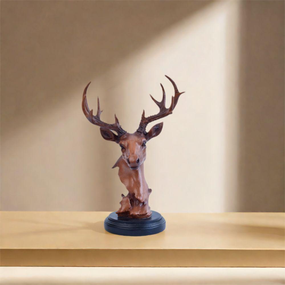 Modern Deer Statue Minimalist Animal Sculpture Art Craft Deer Ornament Tea Table