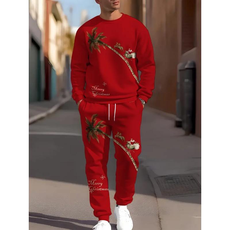 Christmas Clothing Set Spring Autumn Men Women Fashion 3D Print 2PCS Suit Casual Sportswear Sweatshirt Jogging Pants 2Pcs Sets