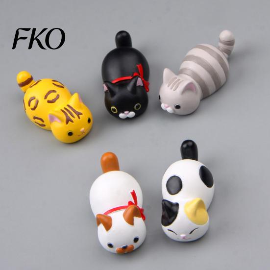 Non-slip Whiteboard Magnets 3D Lying Cat Refrigerator Magnet, Cartoon Kitten Resin Fridge Animal Easy Clean Magnetic Decor for Cabinet Locker,