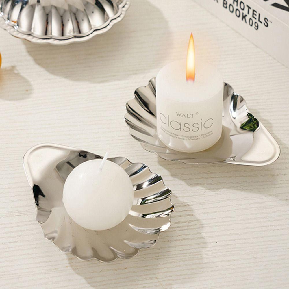 Shell Shape Fruit Snack Dish 304 Stainless Steel Snack Disc Creative Dessert Plate Home