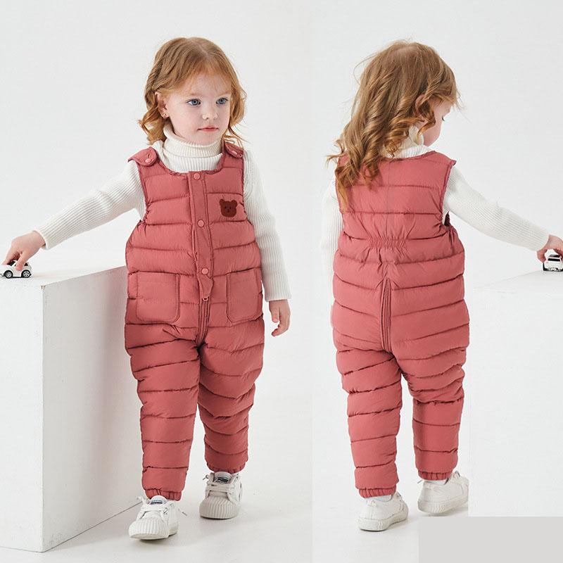 Зимние детские хлопковые штаны Теплые комбинезоны для мальчиков Зимние толстые штаны Пуховые хлопковые детские комбинезоны для девочек Детский комбинезон Брюки