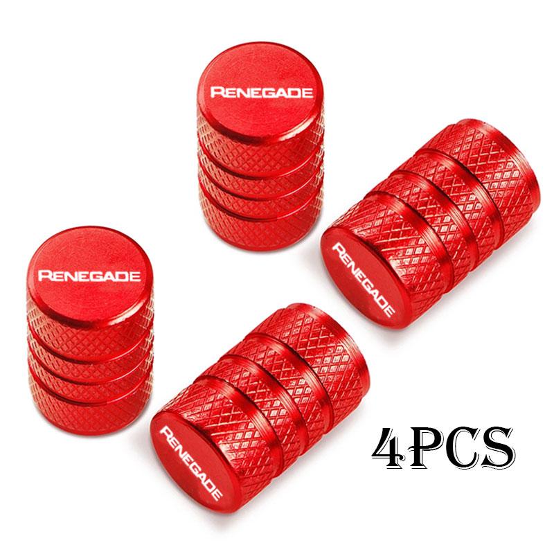 Car Wheel Tire Valve Caps Tyre Stem Covers Airdust Waterproof For Jeep Renegade Auto Accessories MWGHF1
