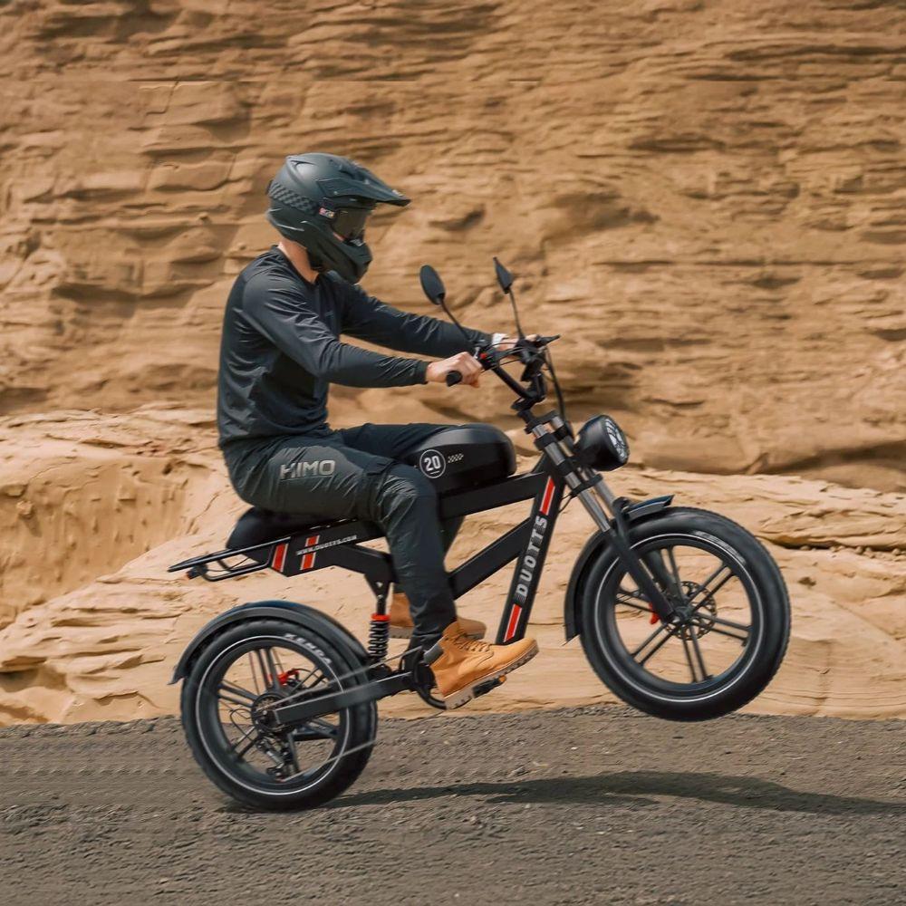 Electric bicycle Duotts F20, 750W motor, 52V 27AH battery, top speed 40 km/h, cruising range 140km, 20x4.0 inch tires