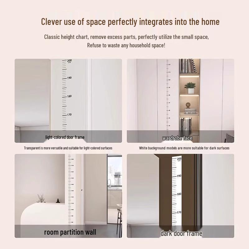 Прозрачный водонепроницаемый настенный стикер для измерения роста для детей