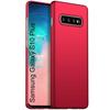 Protective Case - PROSHOP - Samsung Galaxy S10 Plus - Red Silicone - Shockproof - 3 Layers