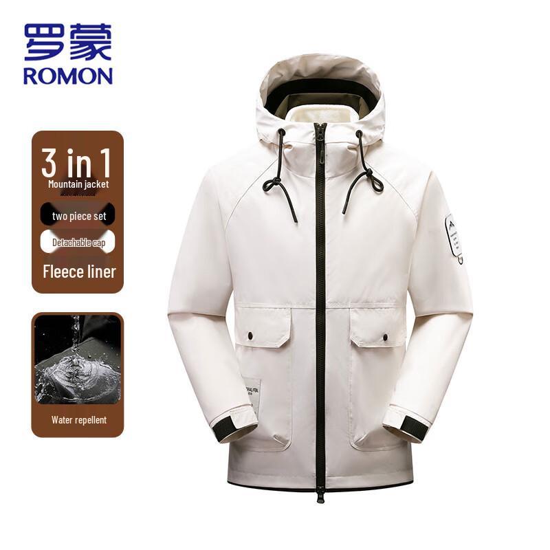 ROMON Men's 3-in-1 Outdoor Windproof Jacket