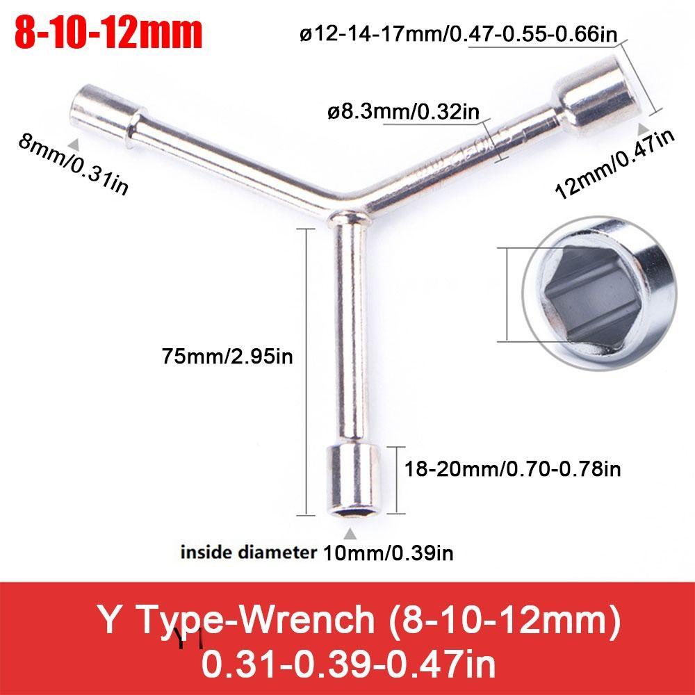 1 шт. хром-ванадиевая сталь треугольный торцевой ключ велосипедный трехвилочный ключ Y-образный гаечный ключ