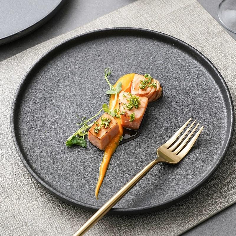 Nordic Ceramic Flat Dinner Plate
