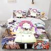 3D Printed Kawaii Girl Bedding Set Anime Sexy Girl Duvet Cover Double Twin Full Queen King Adult Kids Bedclothes Quilt Cover