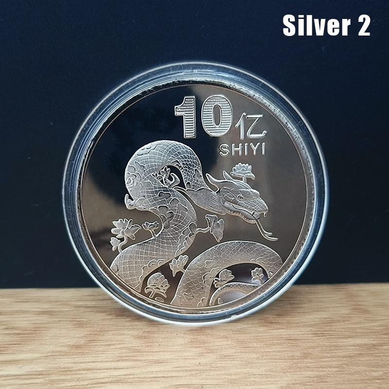 1 шт. 2025 год Змеи памятные монеты китайский зодиак змея медали 3D рельефные монеты коллекционные монеты года