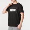 Puma Футболка с буквенным принтом для фитнеса и тренировок, удобная, дышащая, с коротким рукавом, в американском стиле, стандартного кроя, мужская, черная 630560-01