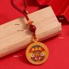 Этнический стиль Золотой песок Перегородчатая эмаль Богиня богатства Кулон Мобильный шарм Брелок