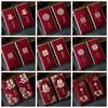 New Year Blessing Words Wedding Red Envelope Bronzing Pearlescent Paper Mini Money Pocket S/M/L Size Spring Festival
