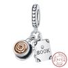 New In Copper Daily Coffee Cup Book Pendant Charms Jewellery Fit Original Bracelet For Women Diy Gift
