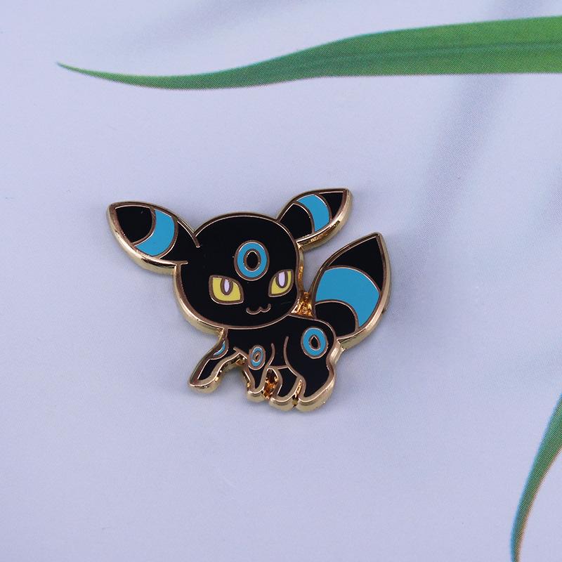 Umbreons Hard Enamel Pin Cute Cartoon Eeveelution Elf Medal Brooch Anime Fans Unique Jewelry Gifts Lapel Badges