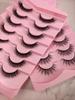 7 Pairs Per Tray Hot Sales New Product Strip False Eyelashes Lash Fluffy Eyelash Vendor Bulk 3d Faux Mink Lashes