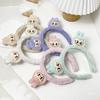 Explosive 2025 Rab Hair Hoop Ear Plush Headband Hair Accessories Cute Cartoon Rab Face Wash Press Hair Clip