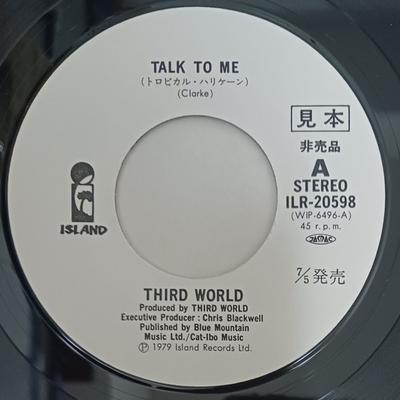 7-дюймовая пластинка THIRD WORLD Talk To Me ILR20598PROMO Island Records 1979 Япония Регги Ска Даб Б/у