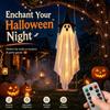 Large 5ft Hanging Flying Ghost Halloween Decor with Swing Light Up Floating Design for Front Porch Yard Tree Backyard Parties 1 Pack