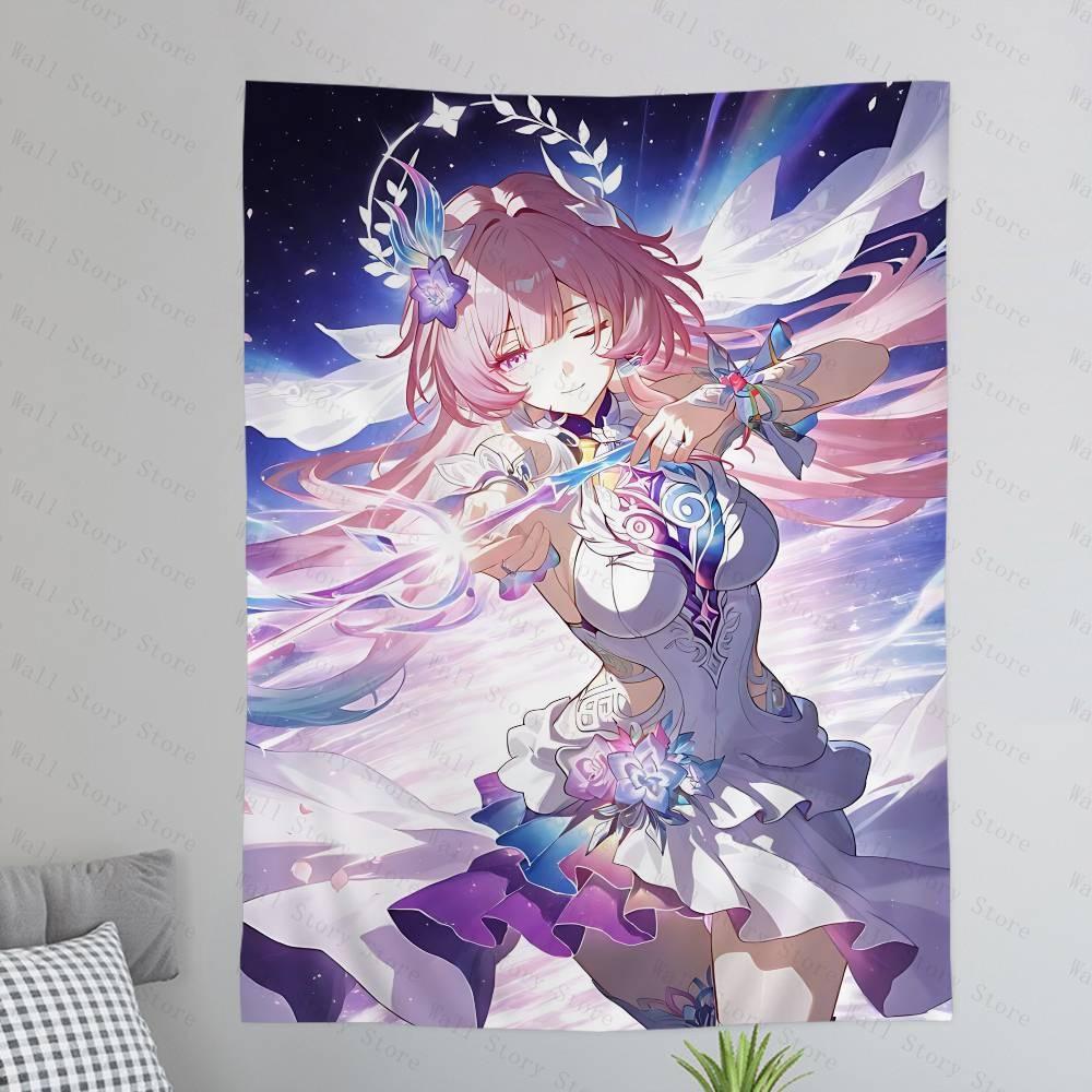 Популярная игра Cyrene Honkai Star Rail Мультяшный Гобелен Настенное Украшение Домашний Декор Гобелен Гобелен для Спальни
