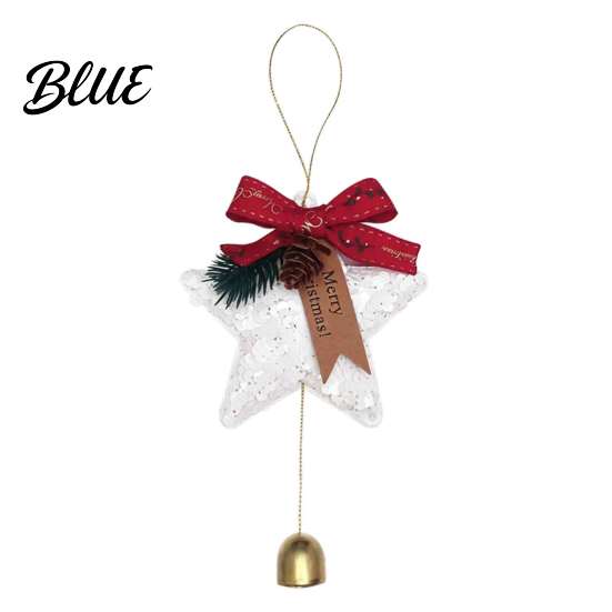 Сезонные Party Supplies Блестящие Звезда Колокольчик Украшения Пайетки Подвесное Украшение с Бантом Шишка Внутренняя Рождественская Елка Украшение Конус Искрящийся Подвеска