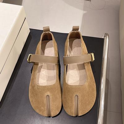 Модная плоская обувь женская с раздвоенным носком Мэри Джейн 2025 Осень Весна Новая Повседневная Ретро Женская обувь Женские лоферы Женщины