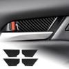 AIRSPEED Carbon Fiber for Mazda 3 Axela 2019-2025 Center Console Air Vent Outlet Panel Cover Interior Trim Accessory, Black