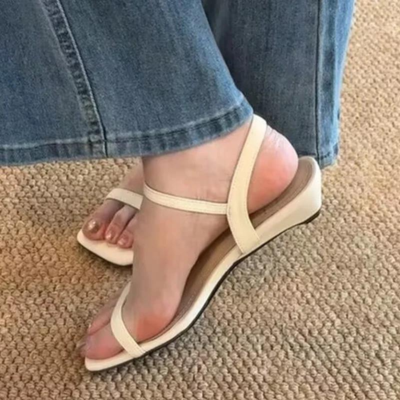 Fashion Women Sandals Flats Dress Casual Shoes Cozy Walking Woman Slippers Summer 2025 Trend Brand Designer Elegant Zapatillas De Mujer