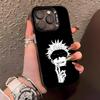 Чехол для телефона J-Jujutsu K-Kaisen G-Gojo Для IPhone17 Air 16 15 14 Plus 13 12 11 Pro XS Max Серебристый Черный Бампер