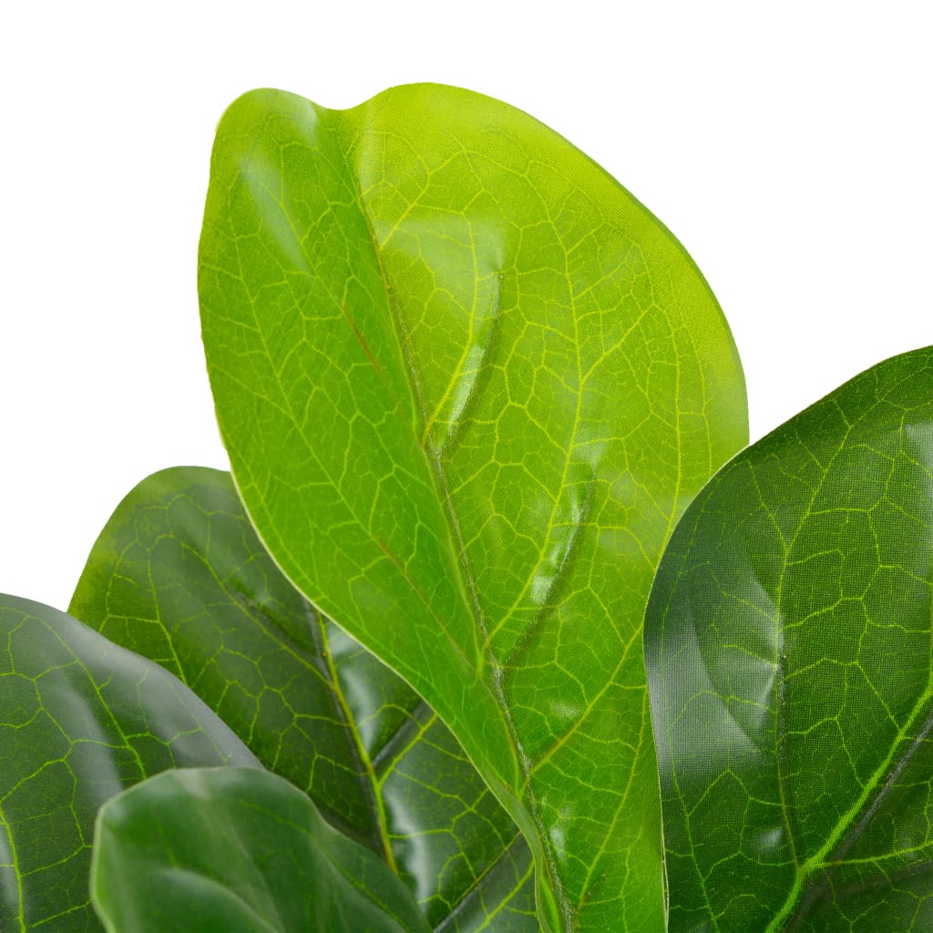 Artificial Fiddle Leaf Fig Plant with Pot Green 90 cm