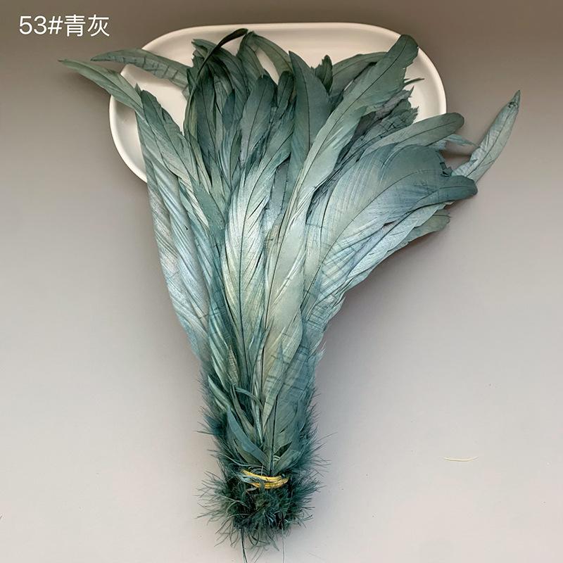 25-30Cm Faded Colorful Cock Tail Feathers Diy Handmade Performance Dance Decoration Crafts Clothing