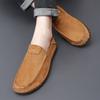 Spring and Autumn Men's Large Size Handmade Bean Shoes Comfortable Casual Breathable Board Shoes Splicing Dad Shoes