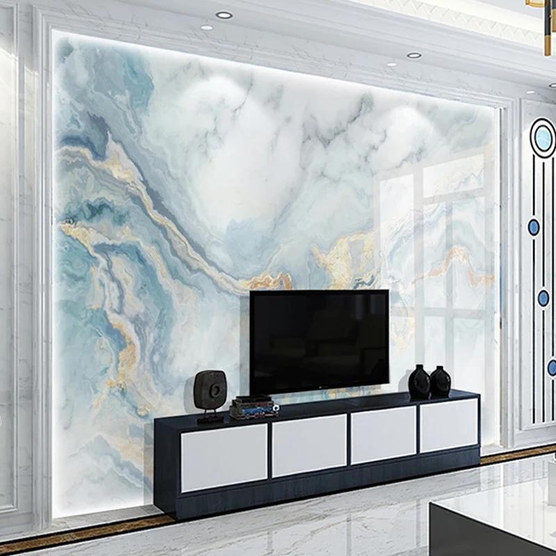 Photo Wallpaper 3d Blue Marble Luxury Murals Home Decor Living Room Tv Sofa Bedroom 3d Marble Wallpaper
