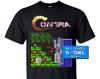 Игра Contra для NES Famicom, уровень 1, Базовый экран, Футболка ЧЕРНАЯ, все размеры S-5XL, 100% хлопок, 8-битная