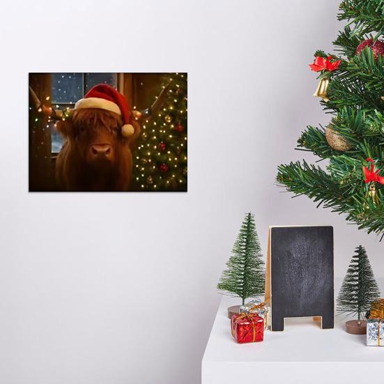 Настенный календарь с шотландской высокогорной коровой на 2026 год Шотландский высокогорный скот 12-месячный планировщик Милый животный настенный арт декор для дома и офиса