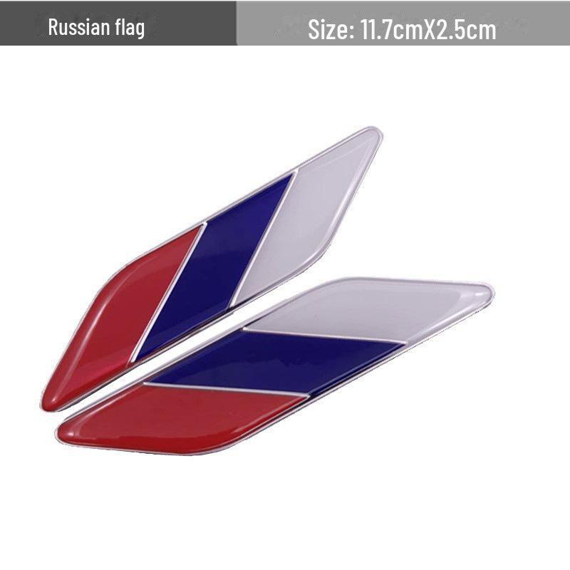 Декоративная металлическая наклейка для крыльев европейского автомобиля - Германия Франция Италия Канада