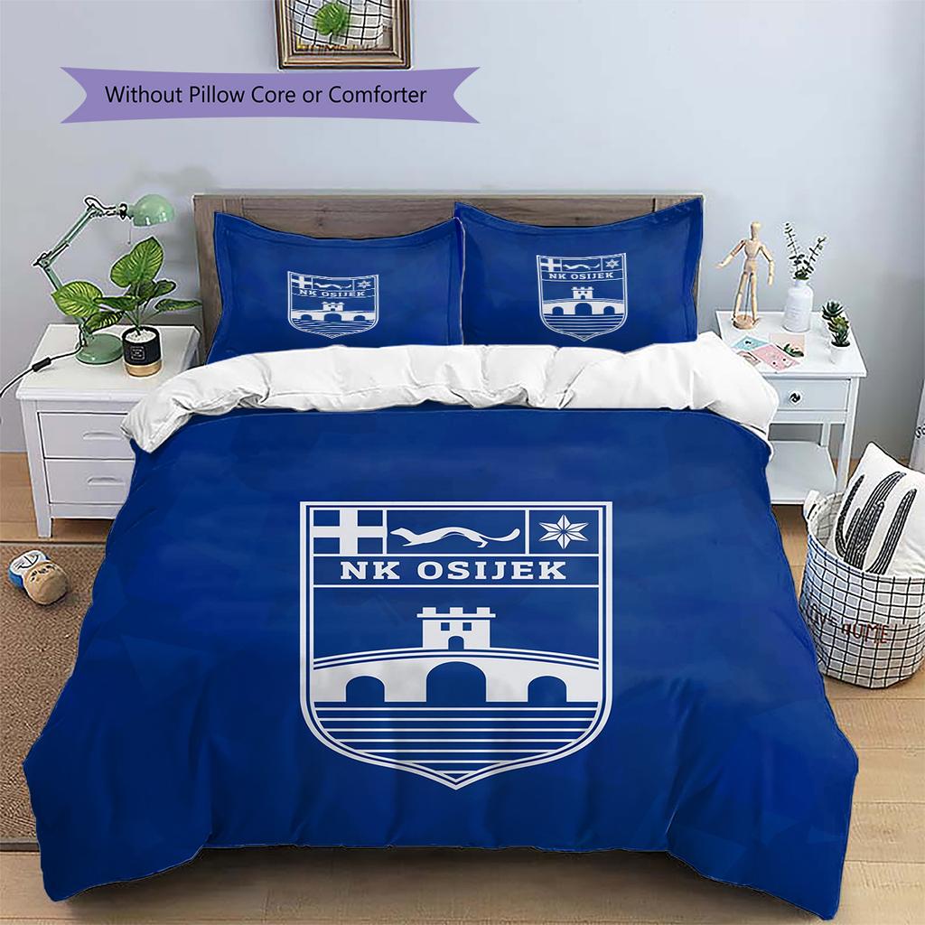 NK Osijek Pattern Bedding Quilt Set Home Decoration Gift (1 * duvet cover + 2 * pillowcase without core)
