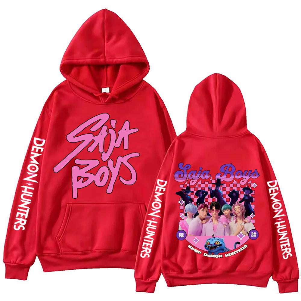 Saja Boys KPop Графическое худи Охотники на демонов Харадзюку Хип-хоп Y2k Худи Пуловер Топы Осень Зима Длинные рукава Толстовка