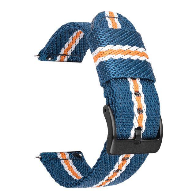 20 мм 22 мм холщовый нейлоновый спортивный универсальный ремешок для часов с пряжкой-пряжкой, дышащий и износостойкий сменный ремешок для умных часов