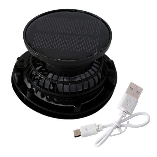 Fishing Hat Fan with Solar Panel Strong Airflow Low Noise Lightweight Adjustable Rechargeable Air Cooling Fan