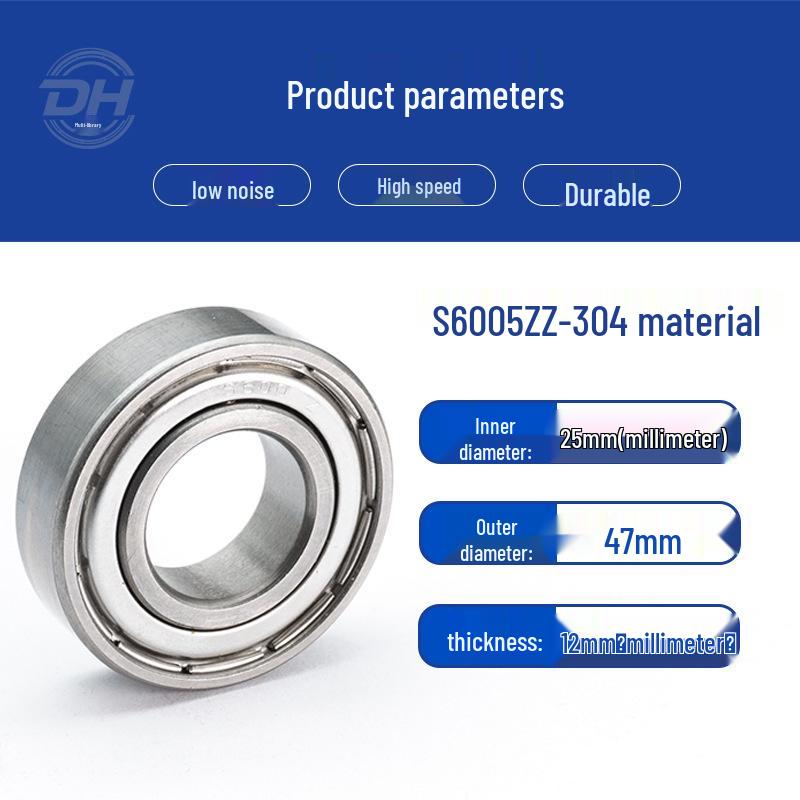 Подшипники из нержавеющей стали S6000, S6001, S6002, S603, S604 - Материал 304