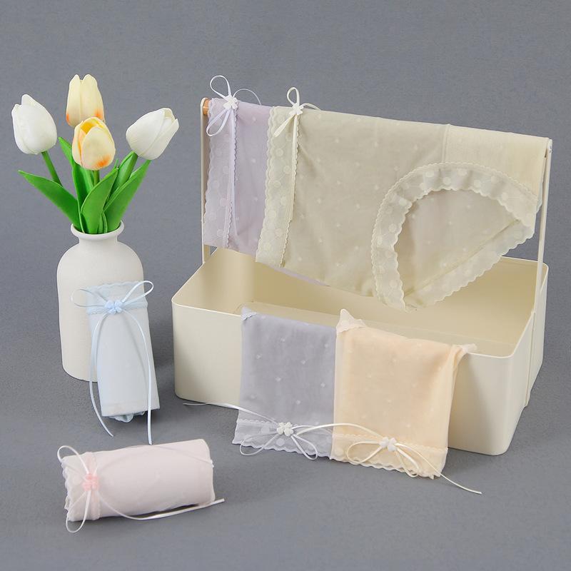 Lace Underwear Women's Summer Thin 5A Antibacterial Sexy Briefs Pure Desire for Girls Pantymesh Seamless Underwear