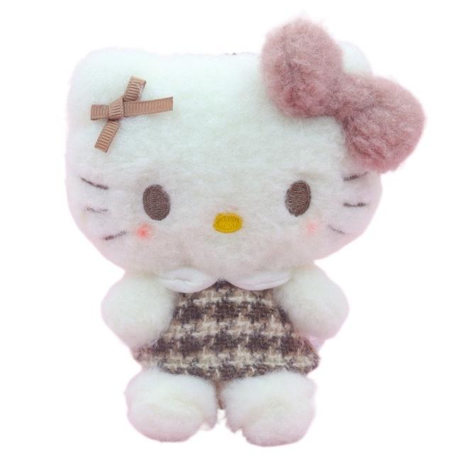 New Product In Stock Japanese Love Button Kt Cat Plush Toy Doll Pendant Cute Bow Girl'S Heart Plush Bag Pendant Surprise Gifts