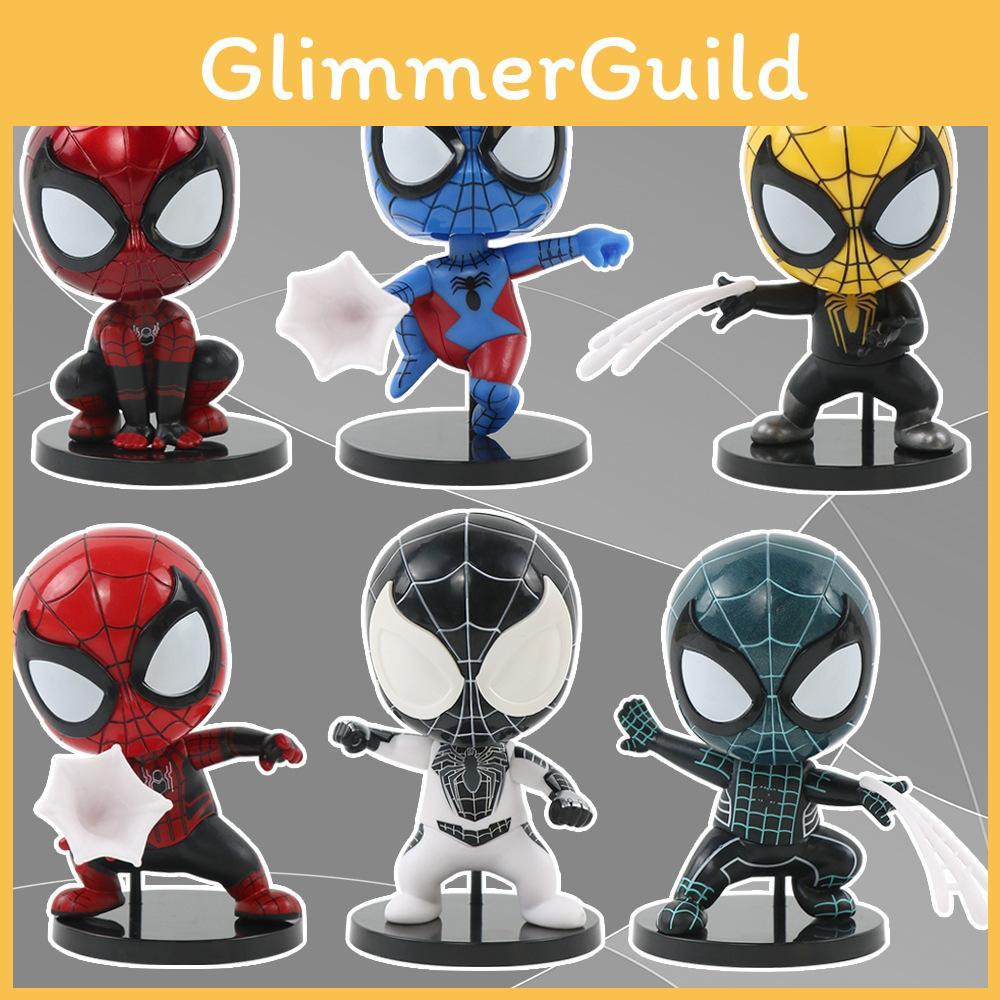 Потрясающая коллекция металлических фигурок Человека-паука, набор из шести штук, идеальный подарок для мужчин