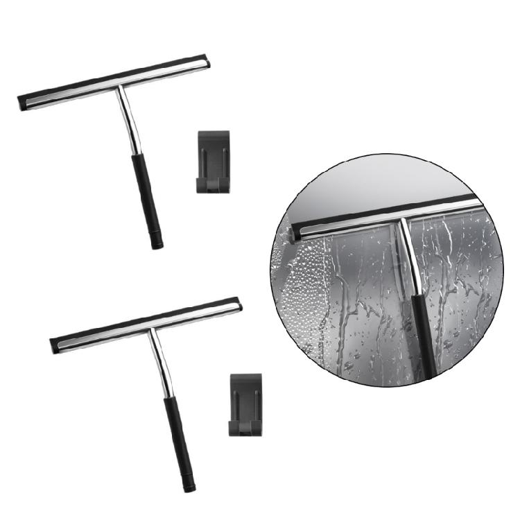 Efficient Shower Window Cleaner NonSlip Ergonomic Handle Stainless Steel Squeegee Scraper For Bathroom Mirror Tile