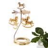 Золотые подсвечники Вращающийся поднос Рождество Романтика Вращение Карусель Подсвечник для чайной свечи Ужин Свадьба Бар Вечеринка