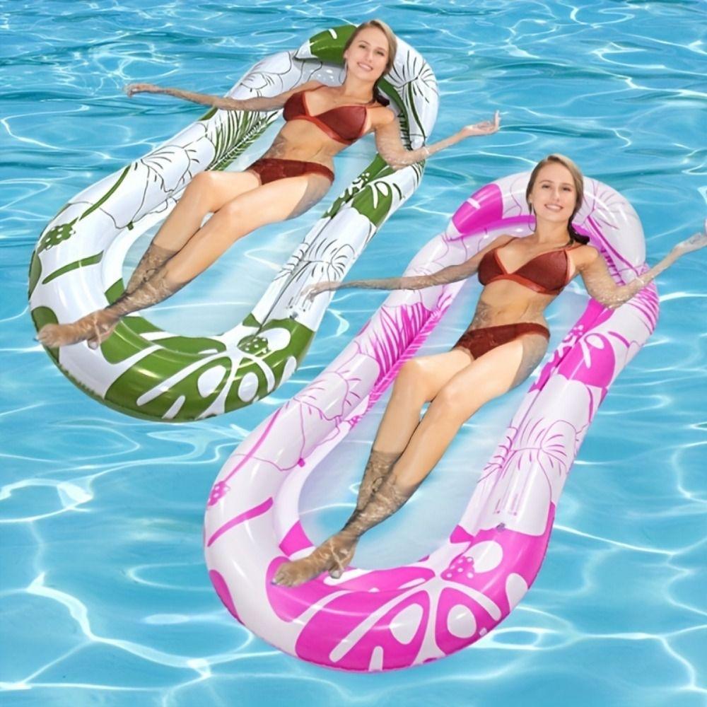 Air Mattresses Foldable Water Hammock PVC Inflatable Water Hammock Inflatable Floating Row  Adult