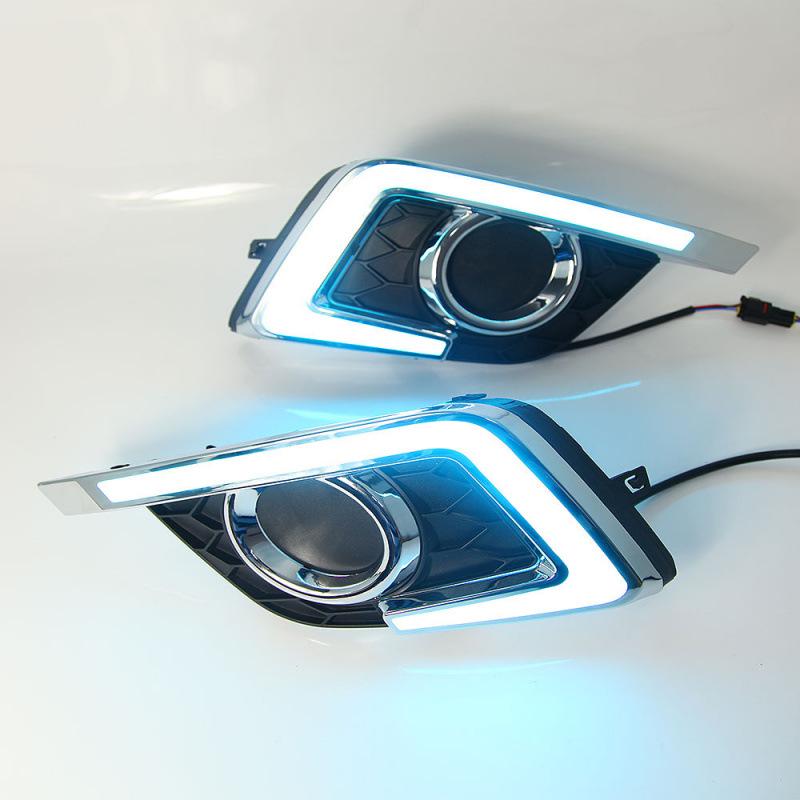 LED Daytime Running Lights for 2013, 2016, and 2019 Nissan Sylphy - Large C-Shaped Design