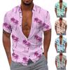 Men's Hawaiian Shirt Fun Short Sleeve Button Up Shirt Tropical Holiday Beach Shirt